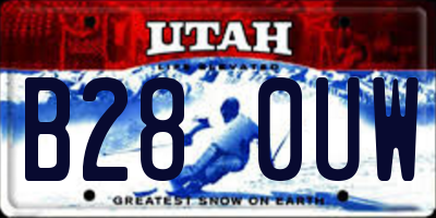 UT license plate B280UW