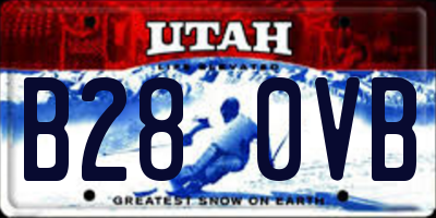 UT license plate B280VB