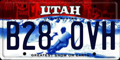 UT license plate B280VH
