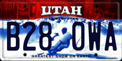 UT license plate B280WA