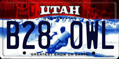 UT license plate B280WL