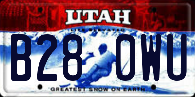 UT license plate B280WU