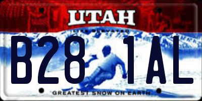 UT license plate B281AL