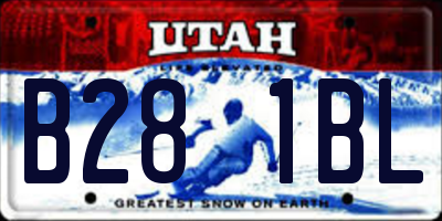 UT license plate B281BL