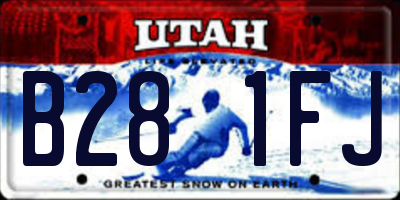 UT license plate B281FJ