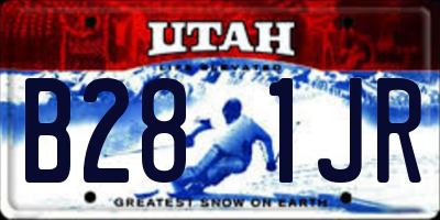 UT license plate B281JR
