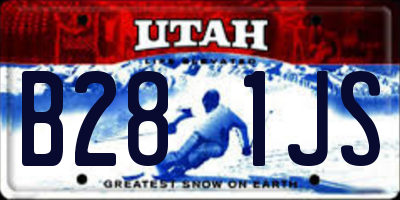 UT license plate B281JS