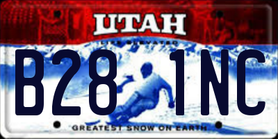 UT license plate B281NC