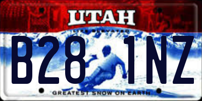 UT license plate B281NZ