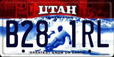 UT license plate B281RL