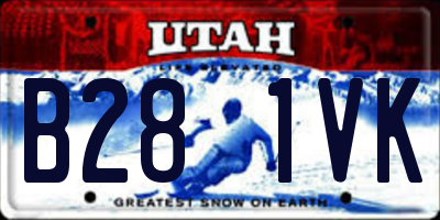 UT license plate B281VK