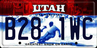 UT license plate B281WC