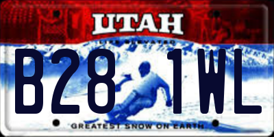 UT license plate B281WL