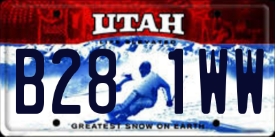 UT license plate B281WW