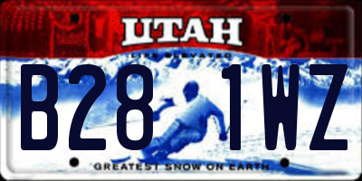 UT license plate B281WZ