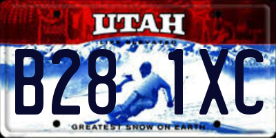 UT license plate B281XC