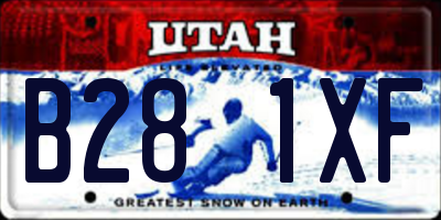 UT license plate B281XF