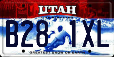 UT license plate B281XL