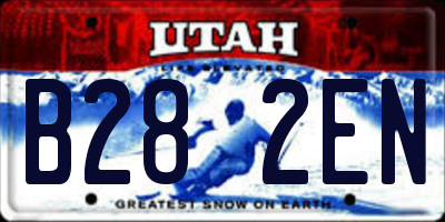 UT license plate B282EN