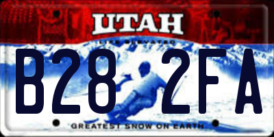 UT license plate B282FA