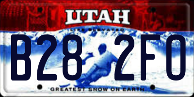 UT license plate B282FO