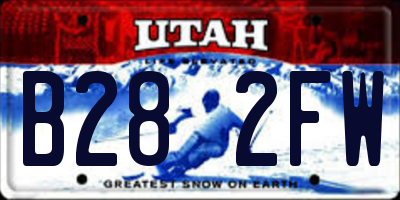 UT license plate B282FW