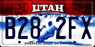 UT license plate B282FX