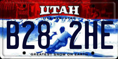 UT license plate B282HE