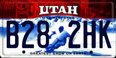 UT license plate B282HK