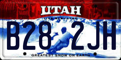 UT license plate B282JH