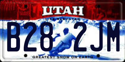 UT license plate B282JM