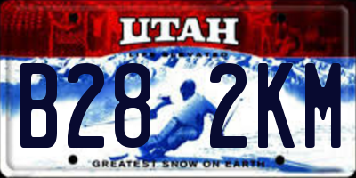 UT license plate B282KM