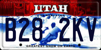 UT license plate B282KV