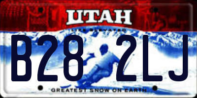 UT license plate B282LJ