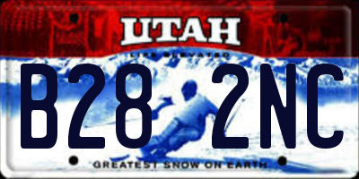 UT license plate B282NC