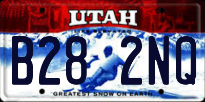 UT license plate B282NQ