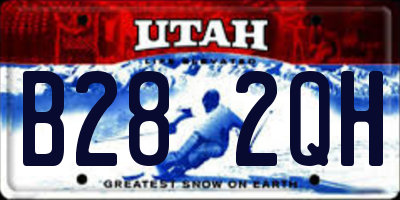 UT license plate B282QH