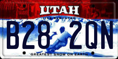 UT license plate B282QN