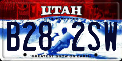 UT license plate B282SW