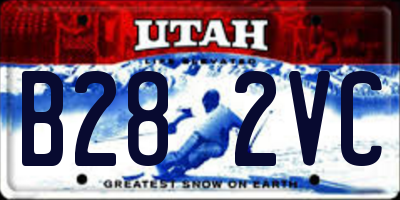 UT license plate B282VC