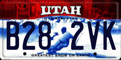 UT license plate B282VK