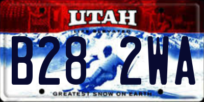UT license plate B282WA