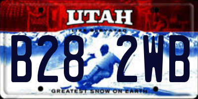 UT license plate B282WB