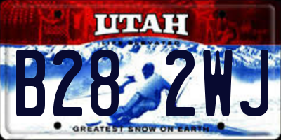 UT license plate B282WJ