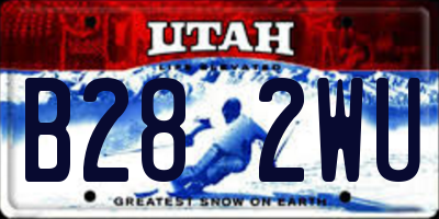 UT license plate B282WU