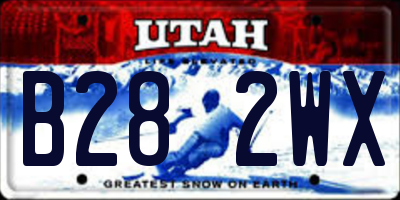 UT license plate B282WX