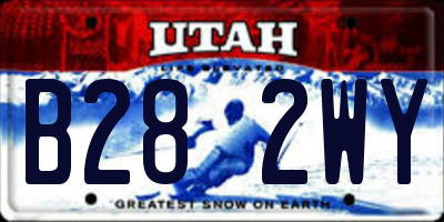 UT license plate B282WY