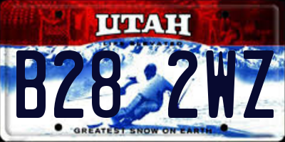 UT license plate B282WZ