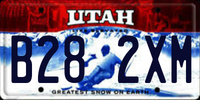 UT license plate B282XM