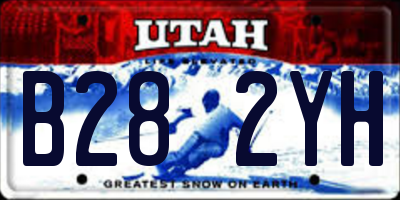 UT license plate B282YH